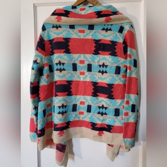 Colorful Cute Western Aztec Cardigan💖🩵 - Picture 4 of 4